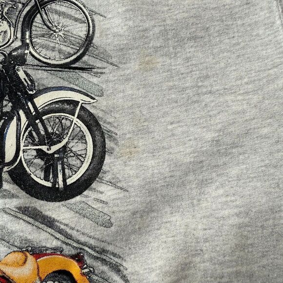 Flaw Motorcycle Crewneck Sweatshirt Vintage Stained - Picture 4 of 9